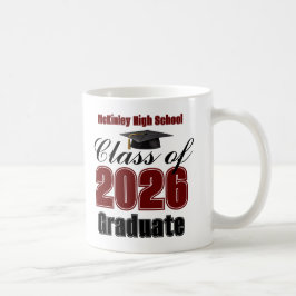 Taza De Café Maroon Class of 2026 Graduation Keepsake