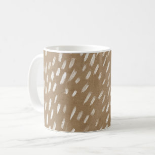 Taza De Café Marrón Claro Crema Rayas Cortas