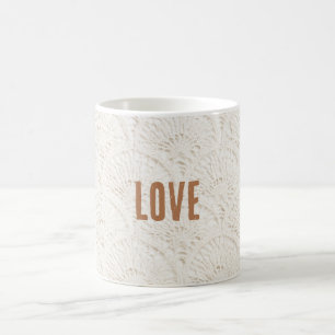 Taza De Café Marrón crema boho bohemio