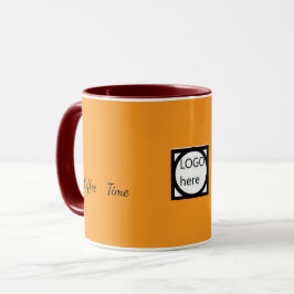 Taza de café marrón de dos colores promocional
