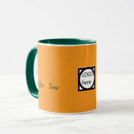 Taza de café marrón de dos colores promocional
