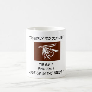 Taza De Café "Marrón de moscas" - Mug de truchas