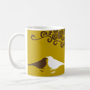 Taza De Café Marrón lindo pájaro nombre personalizado regalo de