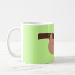 Taza De Café Marrón sonriente eslogan con nariz de corazón