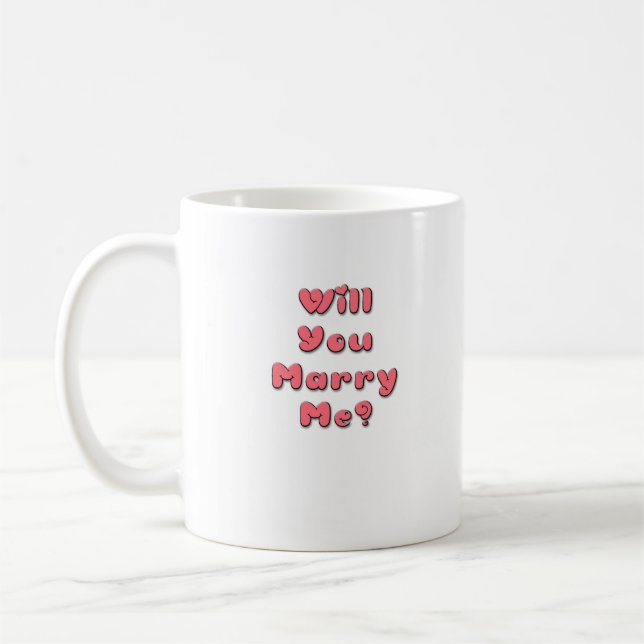 Taza De Café Marry Me Mug (Izquierda)