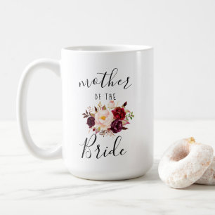 Taza De Café Marsala Rubor Boho Madre de la novia regalo de 15 