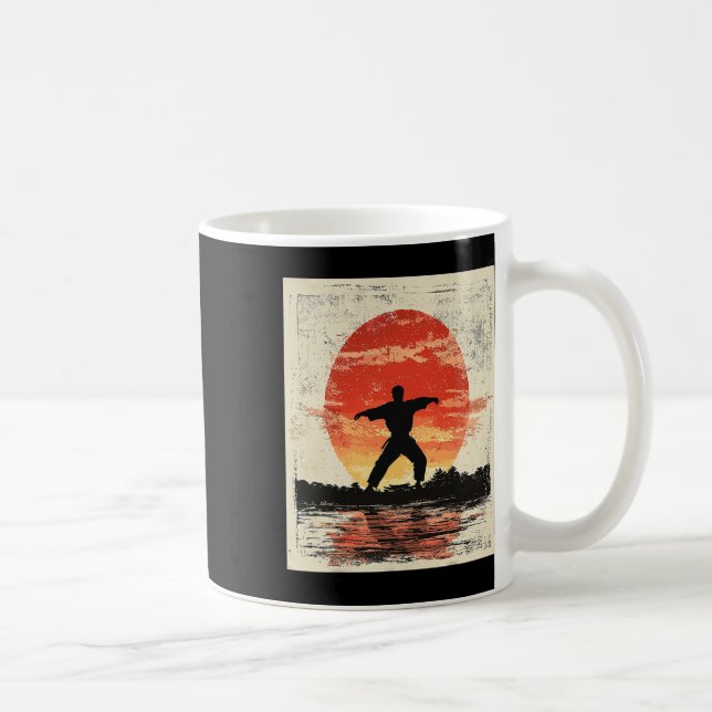 Taza De Café Marta japonesa de silueta con problemas de karate  (Derecha)