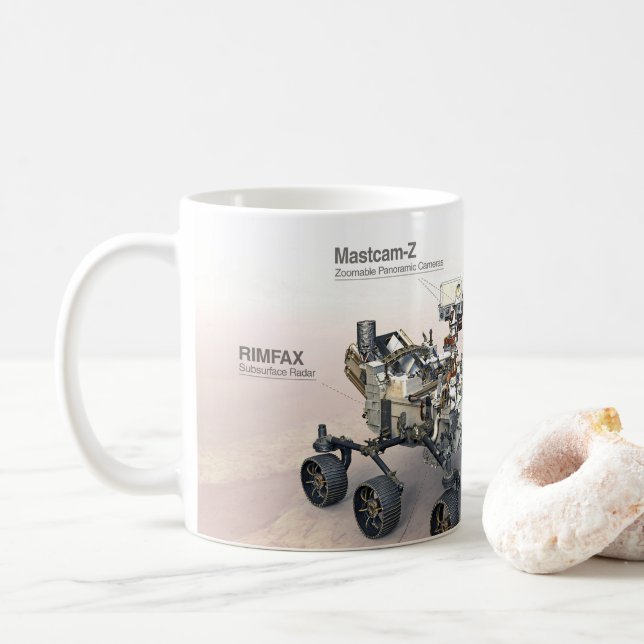 Taza De Café Marte Perseverancia Rover Con Instrumentos (Con donut)