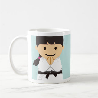 Taza De Café Martial Arts Black Belt Girl