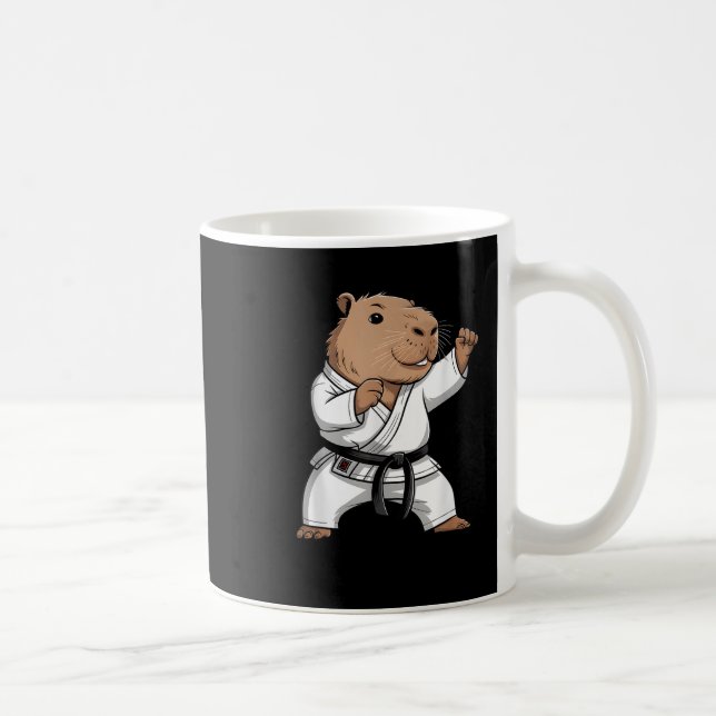 Taza De Café Martial Arts Capybara Funny Karate Taekwondo Jiu J (Derecha)