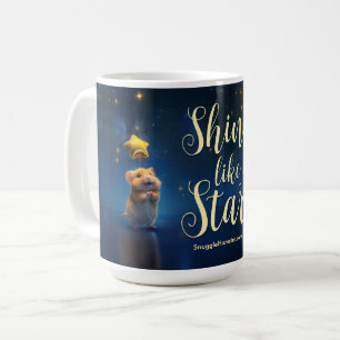 Taza De Café Martillo lindo con texto Brilla como una estrella