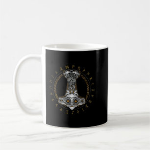 Taza De Café Martillo vikingo de thor y runa