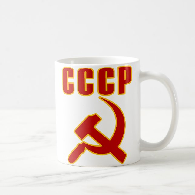 Taza De Café martillo y hoz de URSS del cccp (Derecha)