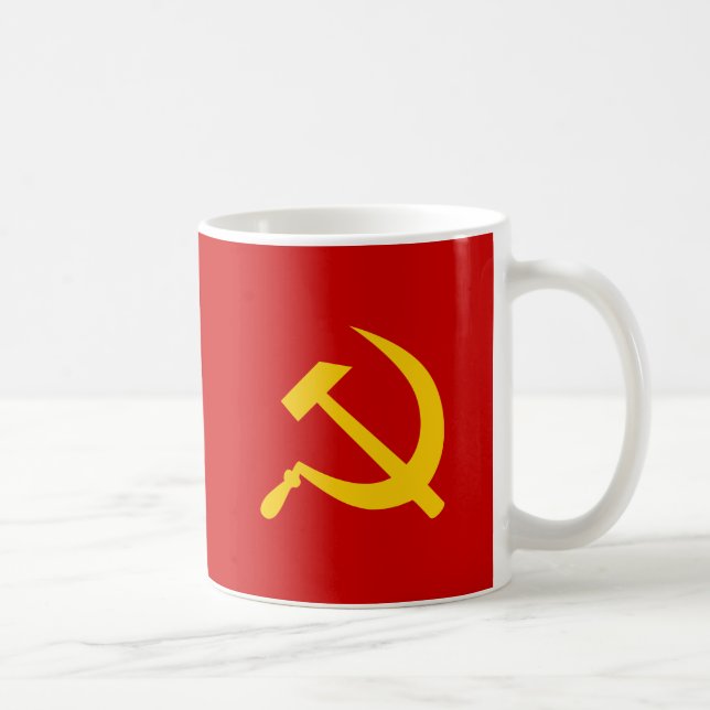 Taza De Café Martillo y hoz rusos comunistas de URSS (Derecha)