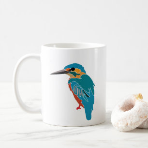 Taza De Café Martín pescador Colorido Martín pescador  