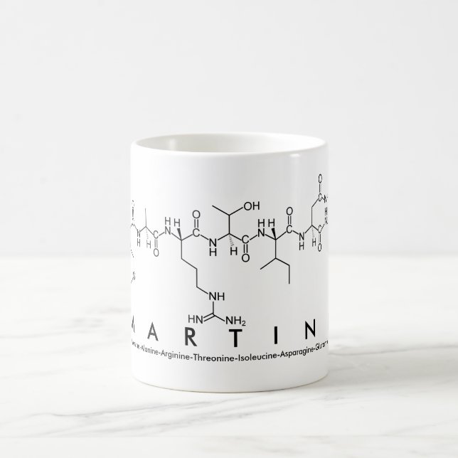 Taza De Café Martine peptide name mug (Centro)