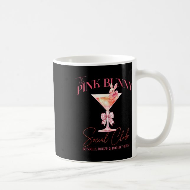 Taza De Café Martini Easter Pink Bunny Tail Social Club Happy E (Derecha)