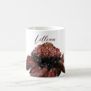 Taza De Café Martinica Caribe Floral Monogramo Nombre