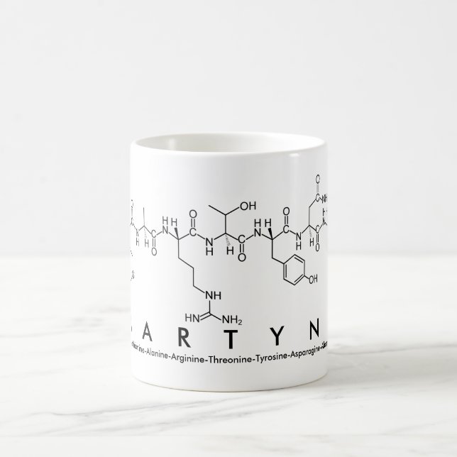 Taza De Café Martyna peptide name mug (Centro)