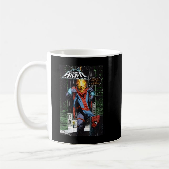 Taza De Café Marvel Ghost Rider destruye Marvel History Comic B (Izquierda)