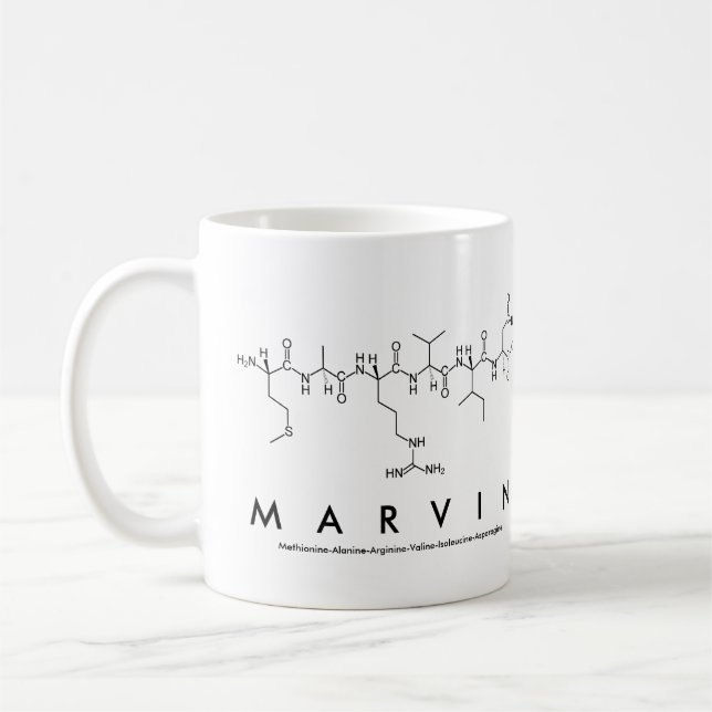 Taza De Café Marvin peptide nombre mug (Izquierda)