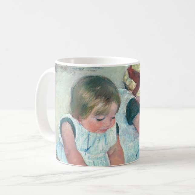 Taza De Café Mary Cassatt - Niños jugando en la playa (Anverso izquierdo)