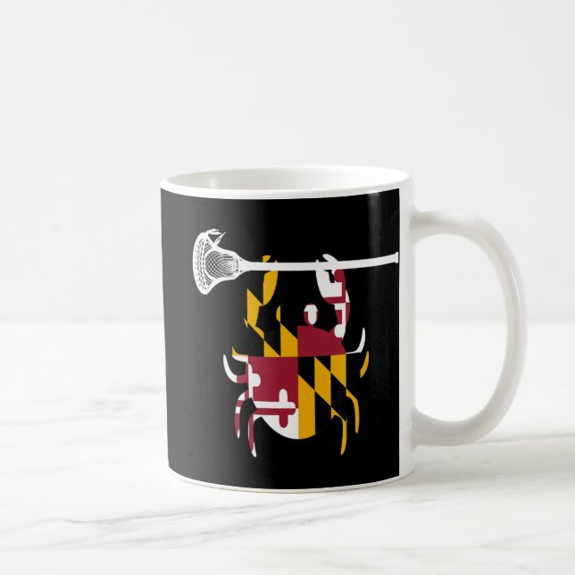 Taza De Café Maryland Crab Lacrosse Boys Stick LAX Sister Broth (Derecha)