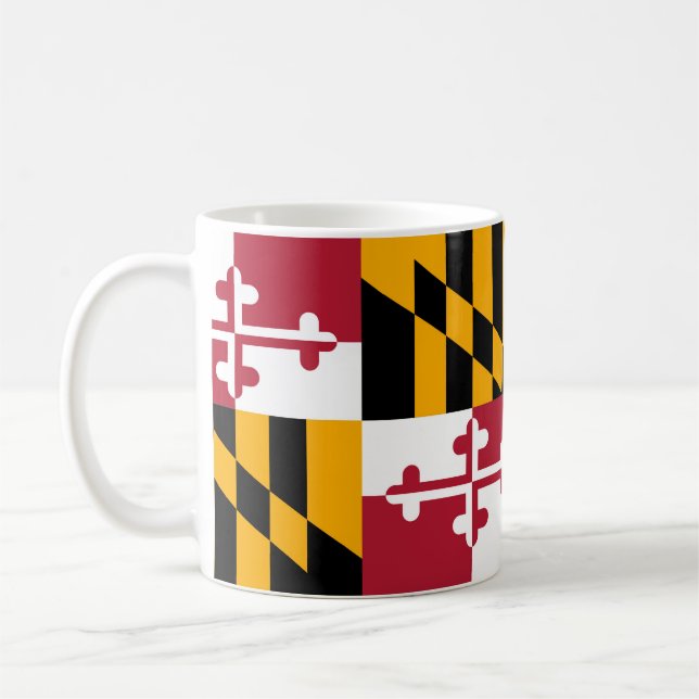 Taza De Café Maryland State Flag Style Decor (Izquierda)