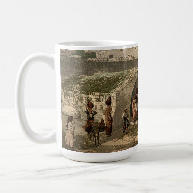 Taza De Café Mary's Well Bible Scene  (Izquierda)