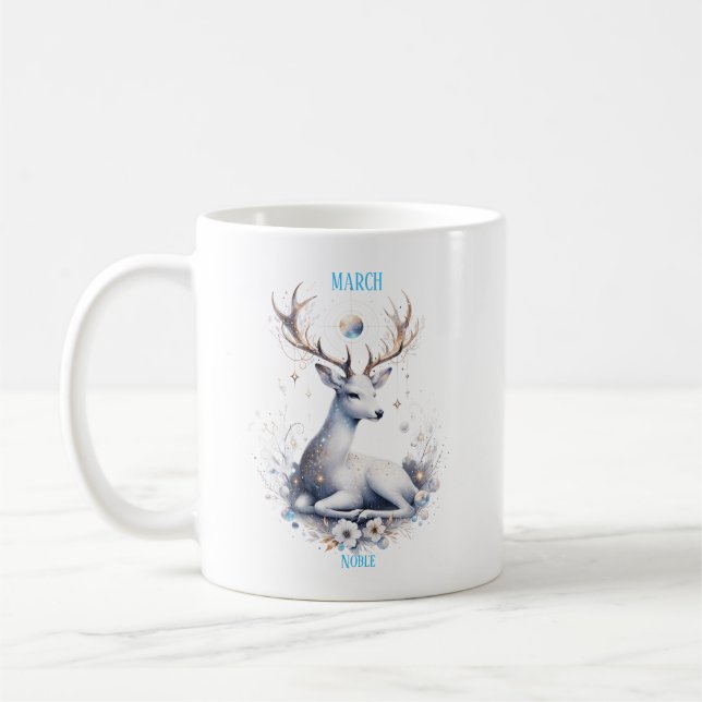 Taza De Café Marzo Mes de Nacimiento Espíritu Animal (Izquierda)