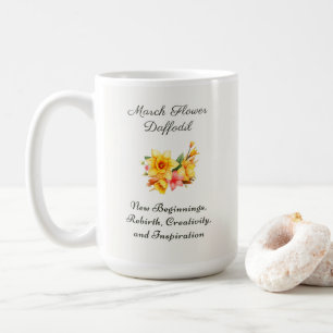 Taza De Café Marzo Nacimiento Flor Daffodil Nacimiento Regalo