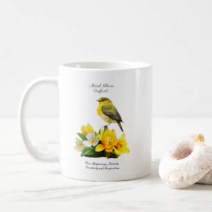 Taza De Café Marzo Nacimiento Mes Flor Vibrante Regalo de cumpl