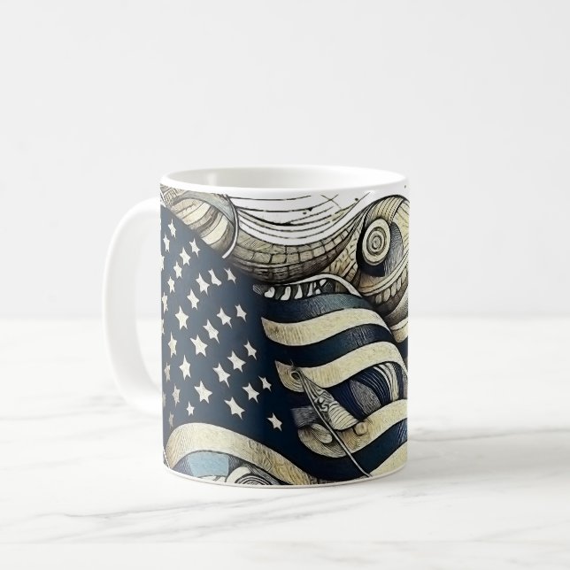 Taza De Café Más allá de las rayas y las estrellas (Anverso izquierdo)