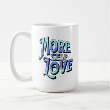 Más auto amor Mug en azul