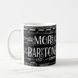 Taza De Café Más baritone Chalkboard - Cantante blanco negro