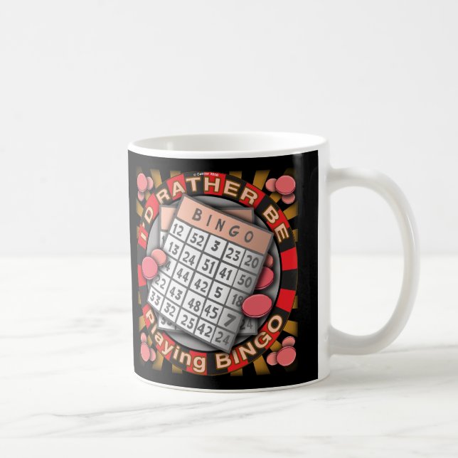 Taza De Café Más bien jugar a la mugre de Bingo (Derecha)