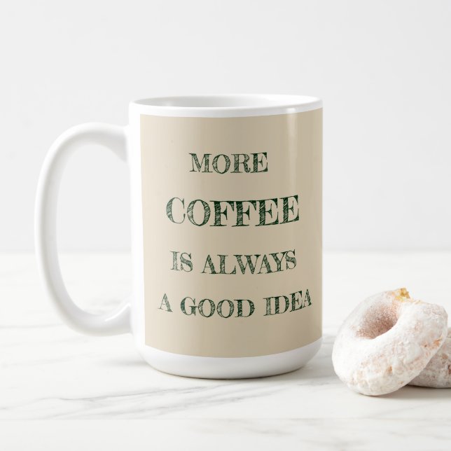 Taza De Café Más café Mug (Con donut)