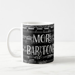 Taza De Café Más cartón baritone - Cantante blanco negro