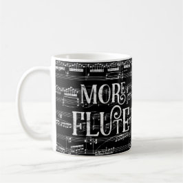 Taza De Café Más cartuchos de flauta - Música blanca negra