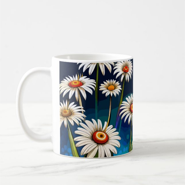 Taza De Café Más Daisies: Diversión floral y alegría (Izquierda)