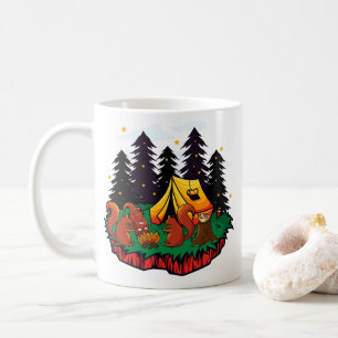 Taza De Café Más Diversión Con Esta Ardilla De Camping