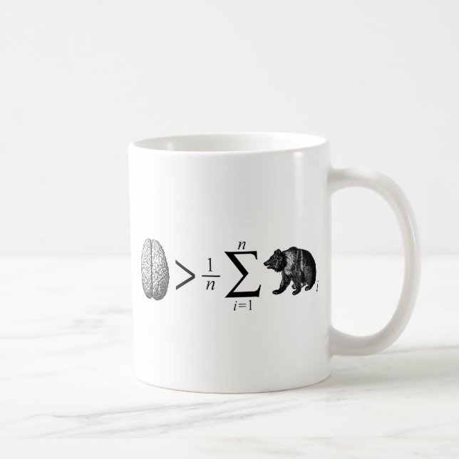 Taza De Café Más elegante que el oso medio (Derecha)