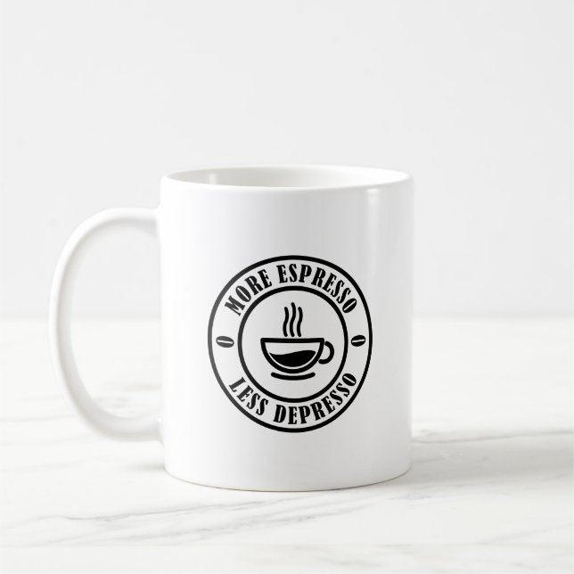 Taza De Café Más Espresso Menos Depresso (Izquierda)