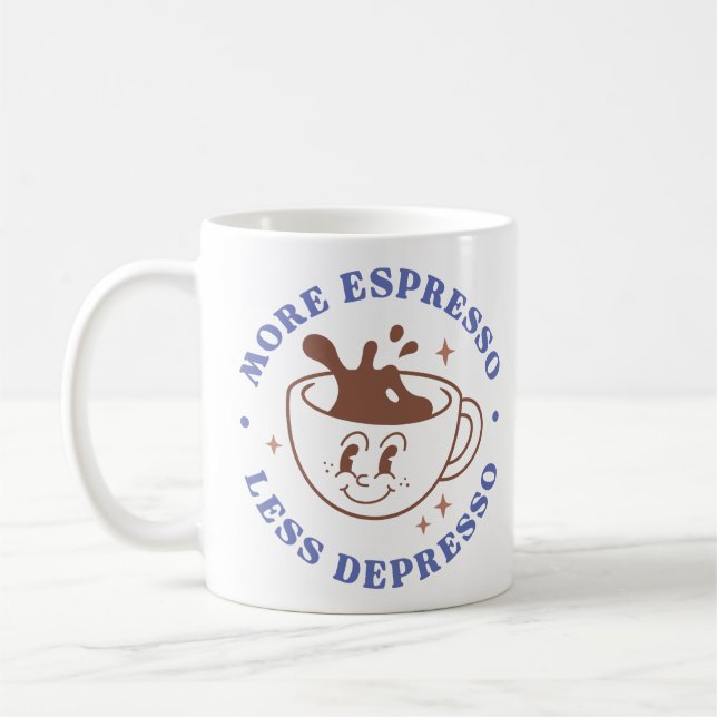 Taza De Café Más Espresso Menos Depresso (Izquierda)