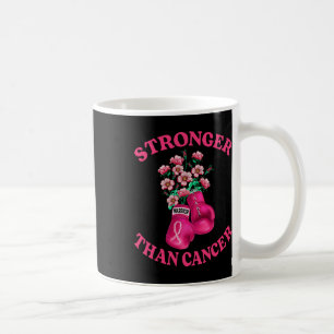 Taza De Café Más fuerte que el cáncer guantes de boxeo de cinta
