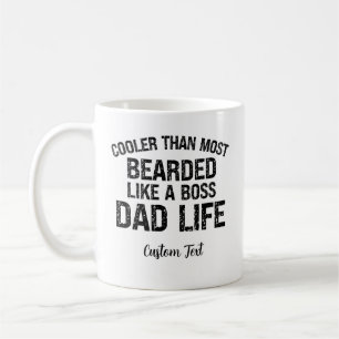 Taza De Café Más genial que la mayoría con barba como un jefe d