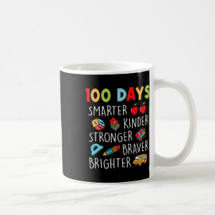 Taza De Café Más Inteligentes Y Más Fuertes 100 Días De Escuela