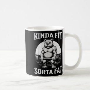 Taza De Café Más o Menos En Forma Algo Gordo Osito Divertido de
