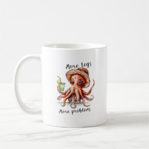 Taza De Café Más Piernas Más Problemas Pulpo Divertido Bebida d