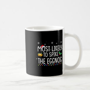 Taza De Café Más Probable De Agregar Licor Al Ponche Navideño F